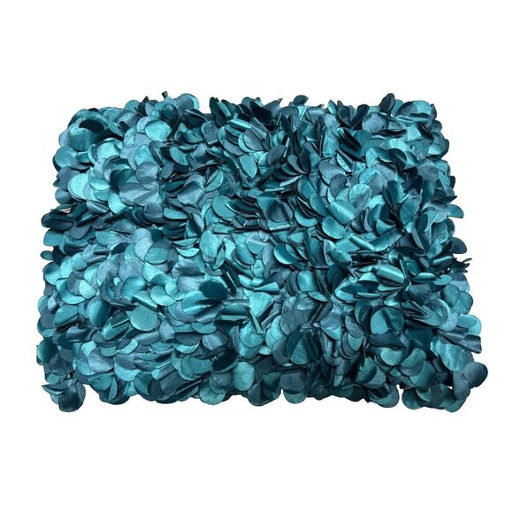 Pier 1 Teal Shag Style Decorative Textured Throw Pillow - Picture 1 of 8